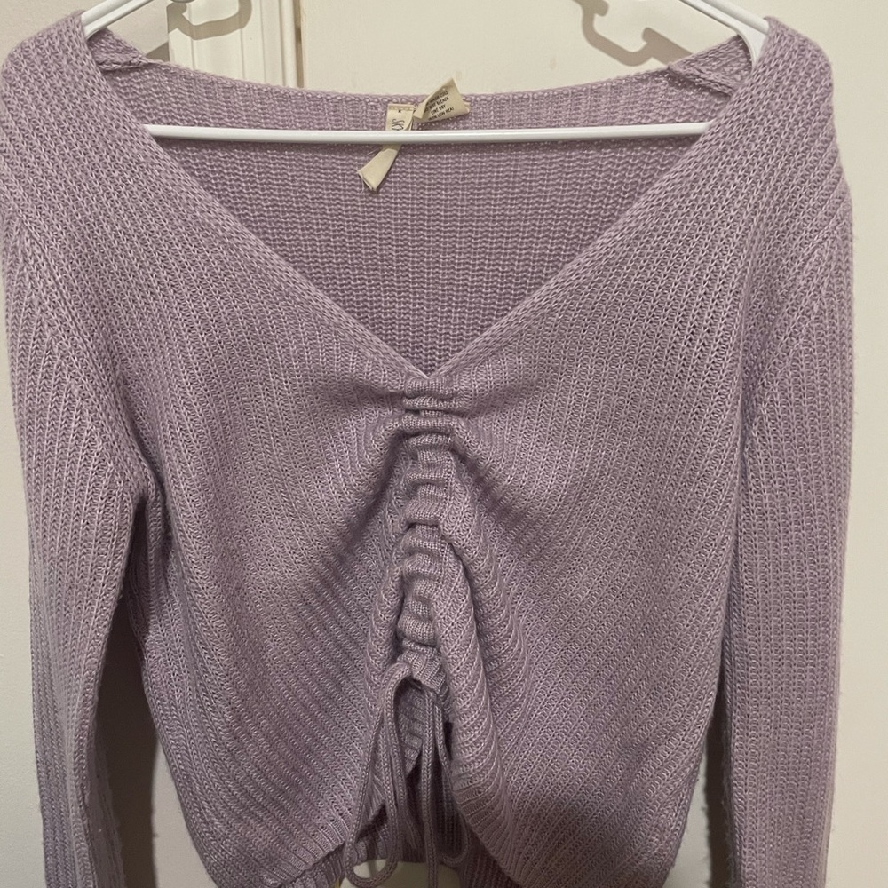 Tillys cinched lavender purple sweater